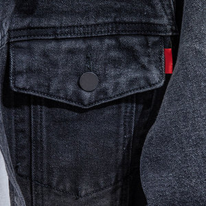 Vestes en jean pour hommes de haute qualité, à col montant, avec logo brodé, tendance et très vendues - Product Image 6