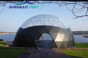 ShenBao <span class=keywords><strong>yourte</strong></span> géodésique 10M 12M 15M 20M dôme tente hôtel dôme maison Glamping tente géodésique avec couverture de toit en PVC pour l'extérieur utilisé - Product Image 6