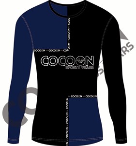 Camiseta de manga larga de entrenamiento deportivo personalizado de talla grande para hombre, transpirable, poliéster, licra, punto, sublimación, ilustraciones de humo - Product Image 3