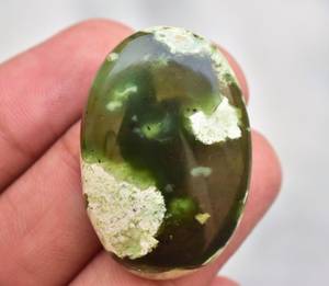 โครเมี่ยมหิน Chalcedony Cabochon,โครเมี่ยมหินโมรากึ่งมีค่าสีเขียวโครเมี่ยมหินหลวม - Product Image 6