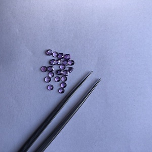 Piedra preciosa de amatista púrpura Natural de 2mm, piedra de cabujón suelta plana redonda para la fabricación de joyas, tendencia, venta en línea, India, Alibaba - Product Image 2