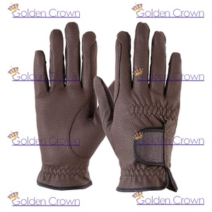 Guantes de equitación de cuero nuevo genuino para guantes de equitación ecuestres marrones de invierno - Product Image 5