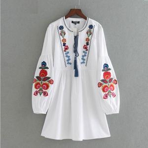 ผู้ผลิตขายส่งเสื้อผ้าผู้หญิงแขนยาวชุดดอกไม้ปักล่าสุดชุดลำลอง - Product Image 2