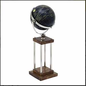 Globo terráqueo de madera de aluminio y plástico decorativo para uso educativo, para niños, adultos, escuela, oficina en casa - Product Image 3