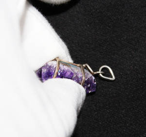 Vente en gros de pendentif en argent sterling massif 925 naturel style ethnique améthyste druzy pierres précieuses réglage de broche breloque de pierre de naissance - Product Image 5