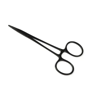 Porta aghi 12.5 centimetri in acciaio al tungsteno nero maniglia Morsetto ago di sutura strumenti chirurgici