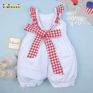 Adorable Pelele de Algodón 100% con Estampado de Barco y Bordado a Mano, Cierre de Broches para Bebé, Certificado OEKO-TEX, Verano BB1590 - Product Image 5