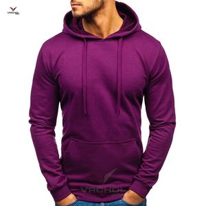 Venta al por mayor personalizado hombres pulóver sudaderas con capucha básico liso teñido polar algodón tejido bordado Technics Anti-Shrink básico - Product Image 1