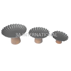 Juego de 3 herramientas para pasteles, soportes para pasteles, Soporte para servidor de pasteles galvanizado decorativo hecho a mano, pastel decorativo, fiesta de cumpleaños - Product Image 1