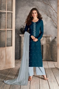 Robe traditionnelle pour femmes, tissu en soie du sud-coton, avec doublure fine, duptta, exportation royale, faible taux - Product Image 4