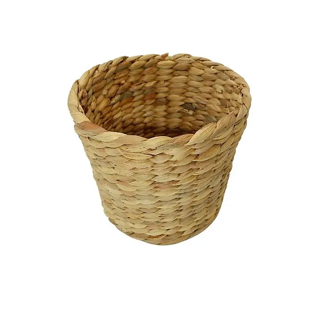 FLOWER POT WITH WATER HYACINTH COVER BEST PRICE HIGH QUALITY DRIED WATER HYACINTH PLAINT POT VIETNAM //Rachel: +84896436456 99 Gold Data