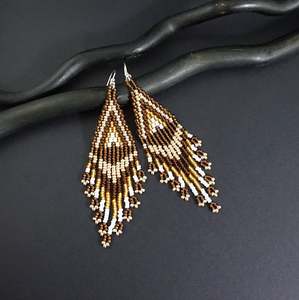 Boucles d'oreilles artisanales Bliss Seed Beed - Product Image 1