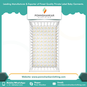 Drap de berceau organique pour bébé, imprimé personnalisé, 1 pièce - Product Image 4