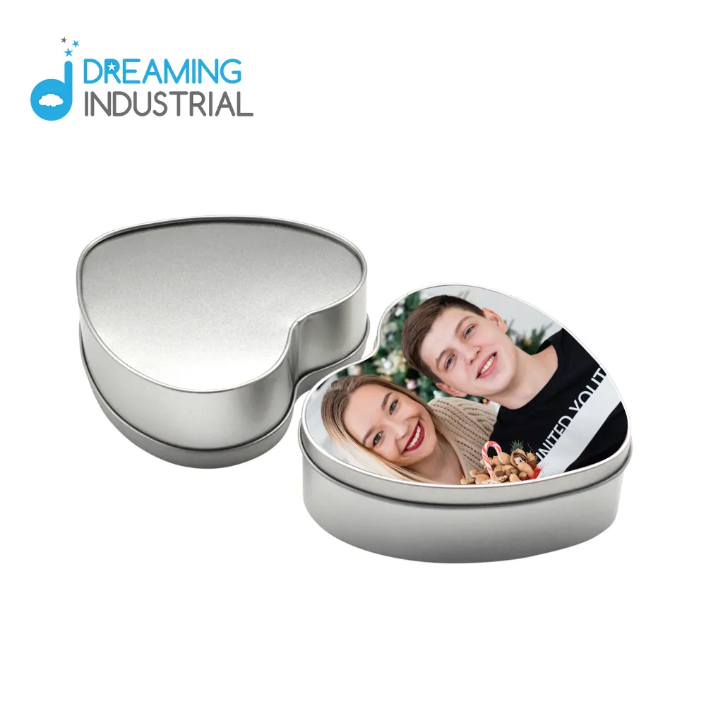 Sublimation Blank Herzform Metall dose Box/Blank Herzform Metall dose für Valentinstag Geschenke