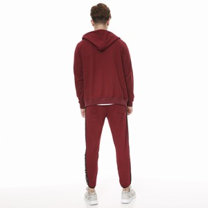 Men's Hooded Track Suit With Drawstring & Front Full Zip Front Pockets Custom Logo Brand Sweat Suit - Product Image 5