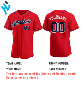 Nouveaux maillots de baseball de luxe maillots de softball personnalisés pour hommes uniformes Slim Fit Atlanta broderie mode ROUGE maillot pour femmes - Product Image 2