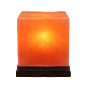Enhance Your Space with <b>Pink</b> Square Crafted Polished Block Salt Lamp From Sian Enterprises - Product Image 2