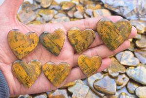 Tiger's Heart-cabujones con forma de corazón para mujer, piedras preciosas con forma de corazón, nelite, tigre - Product Image 3