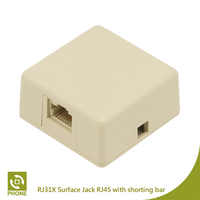 Prise murale modulaire RJ45 ABS blanche/ivoire, certifiée RoHS, pour équipement de télécommunication et conversion de données