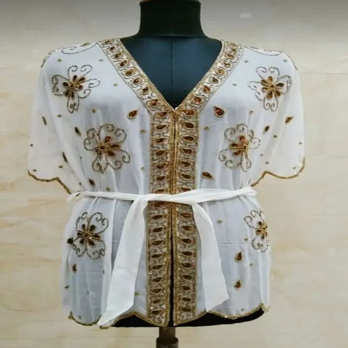 Unique Style One Season Embroidered Beaded Sequins Kaftan Top Woman Dress