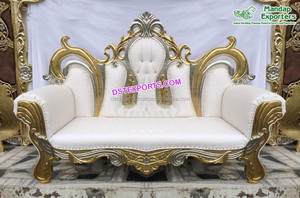 Sofá de Lujo para Bodas, Sofá de Dos Plazas, Sofá de Madera Tallada para Bodas, Sofá Tradicional Indio Estilo Barco, EE. UU., Reino Unido - Product Image 4