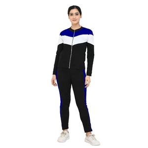 Vente en gros d'ensembles de survêtements pour femmes avec logo personnalisé veste à glissière pour femmes joggers ensemble de 2 pièces survêtement coupe ajustée en velours - Product Image 6