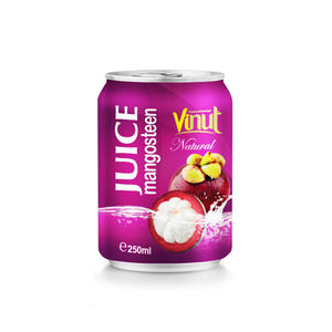Bebida de jugo de mangostán 100% Vietnam recién exprimido 330ml lata certificada - Product Image 6