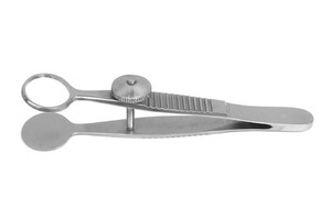 Fórceps oftálmicos Desmarres Chalazion Instrumentos quirúrgicos de acero inoxidable de 3,5 pulgadas de alta calidad Manual aprobado por CE 20mm x 10mm - Product Image 3