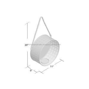 Chandelier en fer rétro avec miroir suspendu Décor de fête de Pâques Centre de table de mariage Décor de table Cadeau en métal - Product Image 2