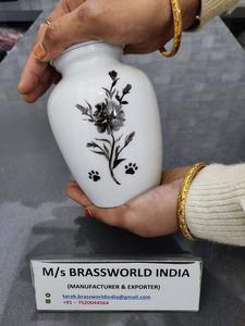 Urne de crémation en perles peintes à la main/visage de chien en Aluminium, urne de crémation classique peinte à la main de l'inde, fournitures de funérailles - Product Image 4