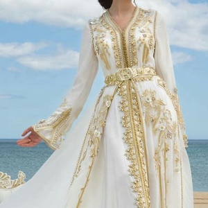 --New--Elegant & Stunning--Caftan dress for Party-wear & <b>Wedding</b> Dress with Embellished in Crystal glass beads stone work=2020. - Product Image 1