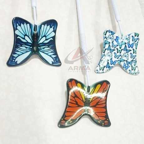 Sustainable Butterfly-Printed Stainless Steel Make-Up Mirror for Eyelash Extensions Personalized Logo Natural Look Cosmetics