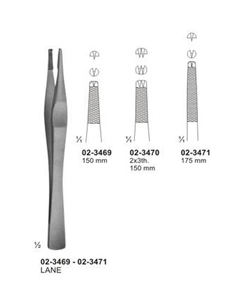 Pinzas para Tejidos Lane de 150 mm, Instrumento Quirúrgico de Acero Inoxidable para Cirugía General - Product Image 1