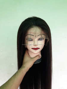 Peluca de pelo indio virgen liso sedoso de 12-20 pulgadas al por mayor estilo ondulado natural bebé longitud corta pequeño encaje transparente - Product Image 4