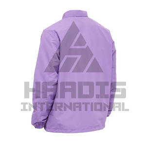 โค้ชแจ็กเก็ตสีดำล้วนเสื้อโค้ทเสื้อแจ็คเก็ตโค้ชสำหรับผู้ชายขนาดพิเศษโลโก้ออกแบบได้ตามที่ต้องการ - Product Image 3