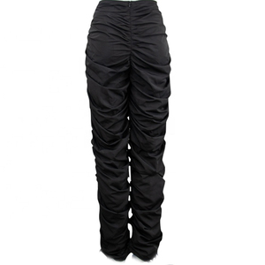 Casual Mid Waist New Design Stacked <b>Leggings</b> <b>Women's</b> Cargo Pants & Trousers Drawstring - Product Image 3