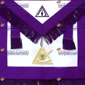 Maçonnique passé trois fois illustre maître PTIM tablier brodé à la main | Fournisseur de tablier maçonnique Regalia - Product Image 2