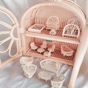 Rattan <b>Kid</b> Toy Organizer <b>Shelf</b> Natural Handmade Mini Doll <b>Shelves</b> for Children Best Selling Handcrafted Toys - Product Image 5