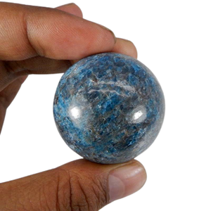 Boule de pierre précieuse bleue naturelle, sphère en apatite, cristal, pierre précieuse, vente en gros - Product Image 6