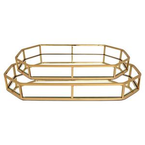 Plateau de service élégant design carré en métal avec miroir plateau de table décoratif de mariage en gros plat de service à usage domestique - Product Image 5