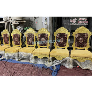 เก้าอี้แต่งงานหรูหราและรอยัลในราคาต่ำออกแบบพิเศษผู้ผลิตเก้าอี้จัดงานแต่งงานแบบดั้งเดิมเก้าอี้ไม้ - Product Image 1