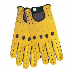 Gants de conduite en cuir véritable, souple, pour l'hiver, gants de haute qualité en peau de chèvre - Product Image 5