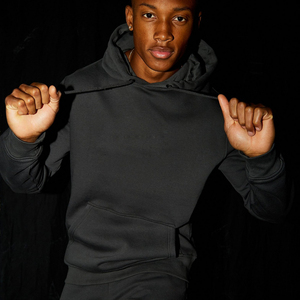 Latest Design Wholesale Custom Sportswear Fitness Sweatsuit Tow Piece Track Suit For Men - Product Image 3