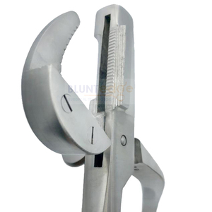 Émasculateur courbé Haussmann, forceps de castration vétérinaire 18 cm, instrument en acier inoxydable pour la chirurgie équine - Product Image 2