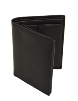 Dompet Kulit Sapi Asli untuk Pria, Dompet Kulit Sapi Asli Lipat Tiga Grosir Butir Perlindungan RFID Premium Warna Hitam