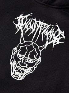 Sudadera con capucha para hombre, prenda deportiva con estampado de demonio gótico - Product Image 3