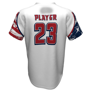 Qualité Respirant Jeunes Adultes Hommes Ras Du Cou Boutonné Personnalisé Sergé Sublimé Maillots De Baseball - Product Image 3