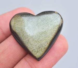 Gema de obsidiana dorada de grado AAA, cabujón, joyería suelta, Colgante de Piedra, taxi - Product Image 4