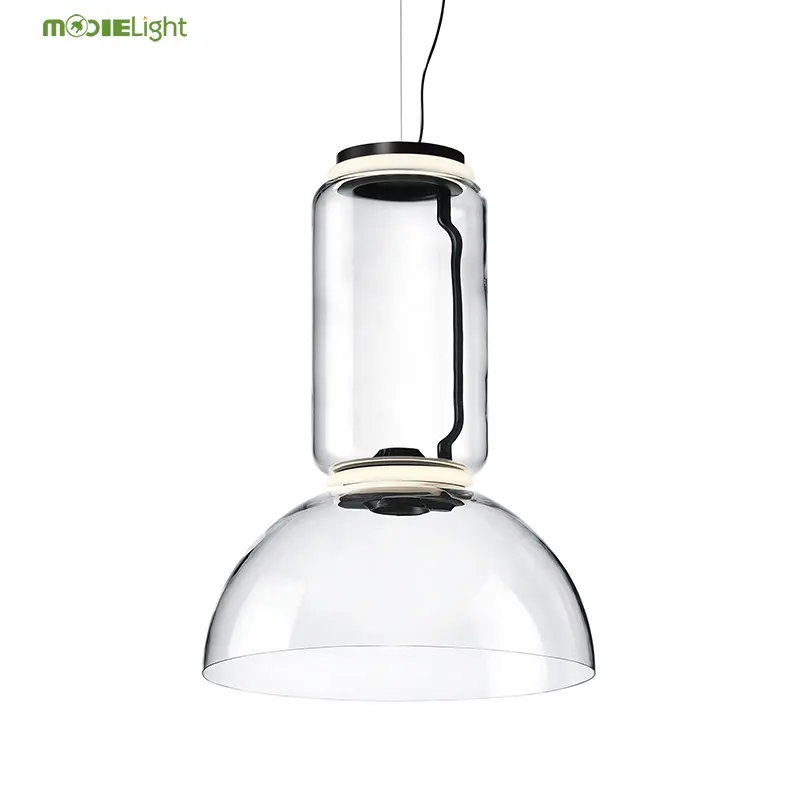 Modernes italienisches Design Noctambule Kegel geblasenes Glas Pendel leuchte für Wohnzimmer Küche hängende Aufhängung Leuchte M-0190