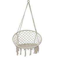 Balançoire pour adultes en corde de coton d'extérieur suspendue chaise hamac de camping portable